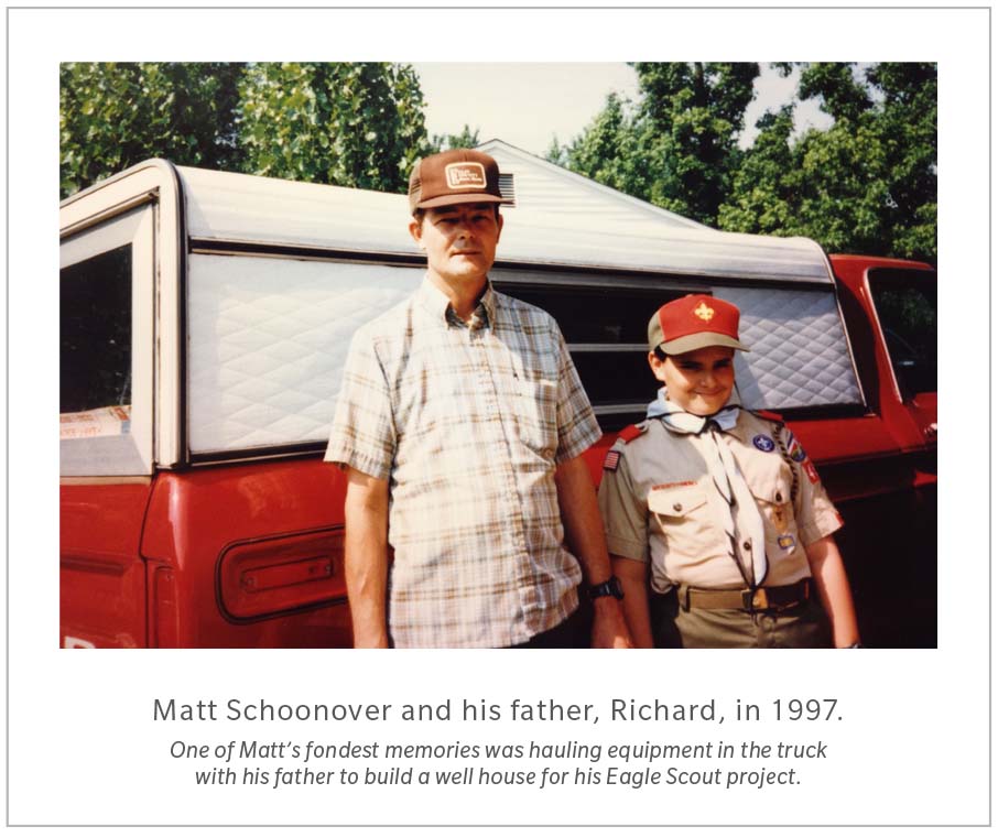 Matt Schoonover and his father