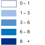 Hailstorms chart according to I B H S