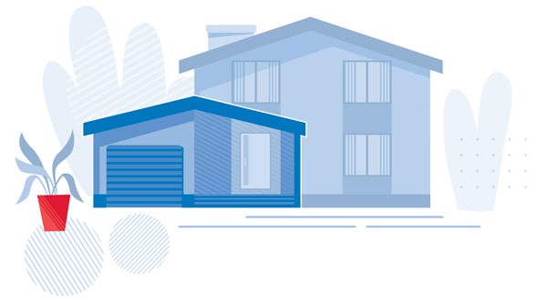 icon main house with secondary house