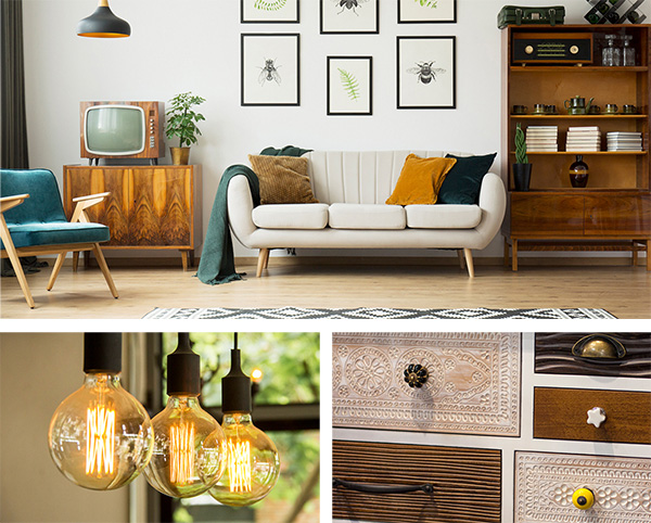 composit image of living room