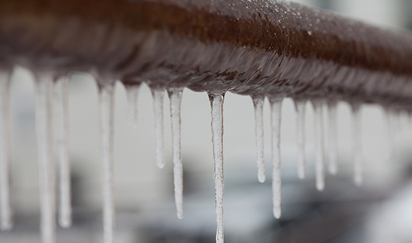 icicles on pipes