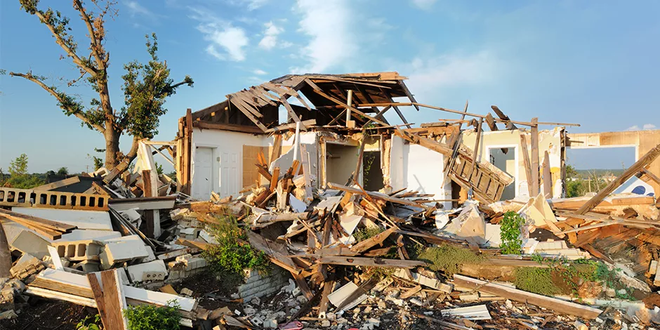 wildfire rages through landscape