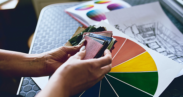 picking colors from a color palette