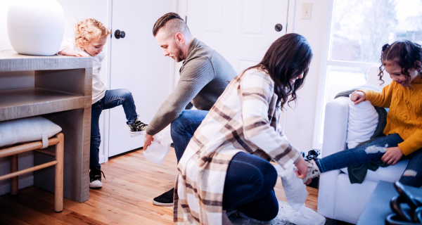 couple completing home sale