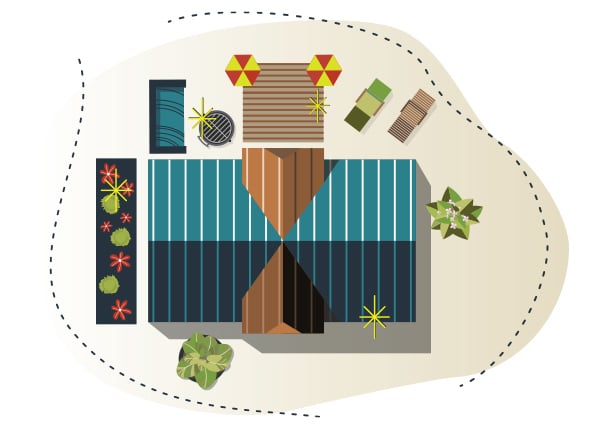 illustration of outdoor home