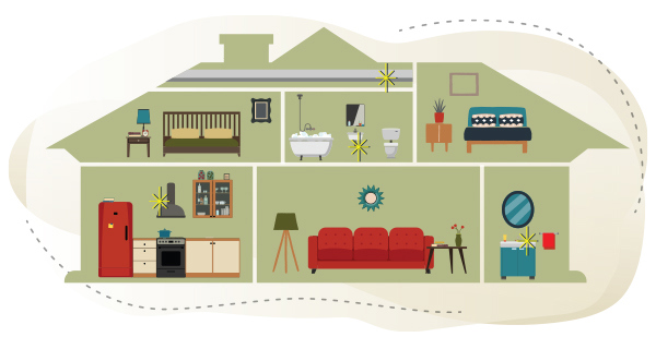 illustration of home interior