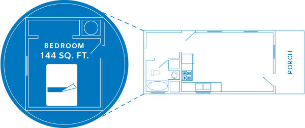 Bedroom Map 144 square feet
