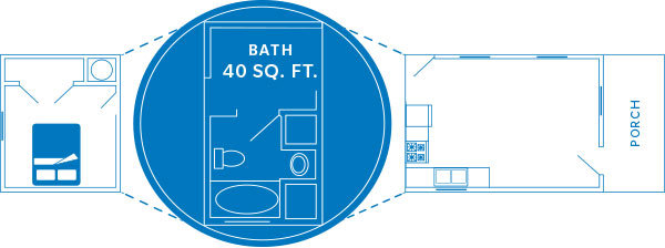 Bath room map 40 square feet